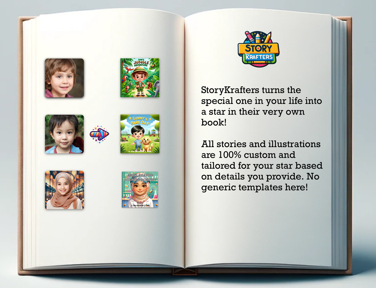 Fully custom children's book with rich illustrations (30 pages, 500 words)